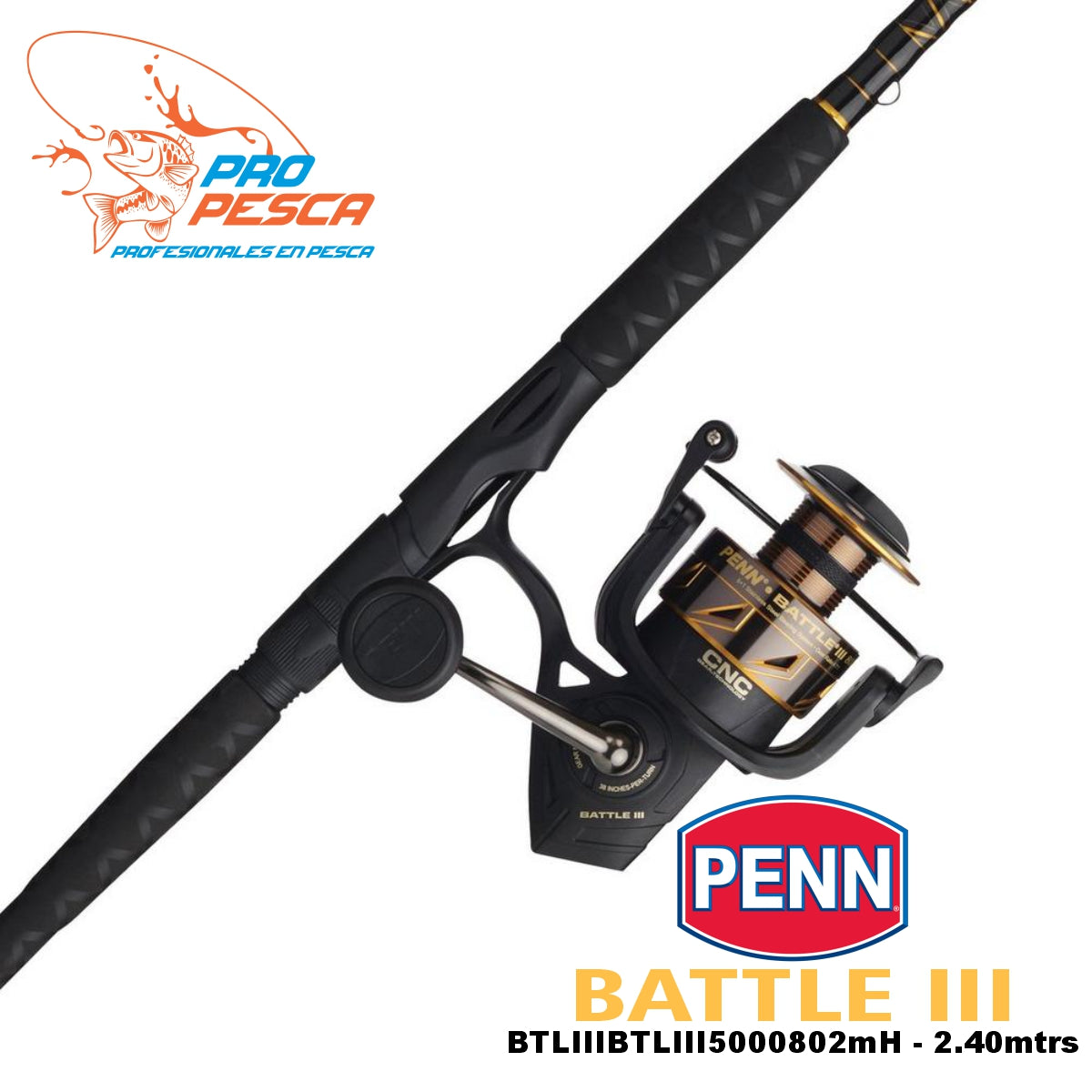 Penn Battle III Fishing Rod Reel Spinning Combo 12 Size, 50% OFF