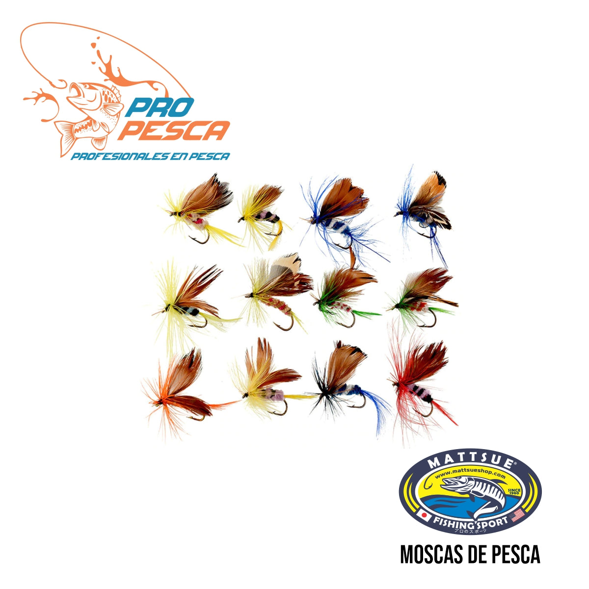SEÑUELOS TIPO MOSCA (Empaque incluye 12 moscas) – Pro Pesca