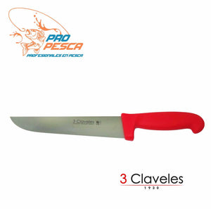 Cuchillo 3 Claveles Carnicero 12" (30cm) NE/RO/VE/BL/AZ/AM