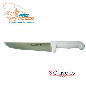 Cuchillo 3 Claveles Carnicero 10" (25cm) NE/RO/VE/BL/AZ/AM