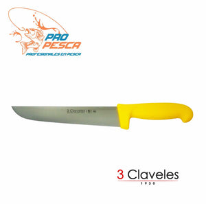 Cuchillo 3 Claveles Carnicero 10" (25cm) NE/RO/VE/BL/AZ/AM