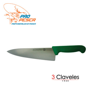 Cuchillo 3 Claveles Cocinero 8" (20cm) VE/AM/AZ/RO/BL