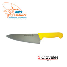 Cargar imagen en el visor de la galería, Cuchillo 3 Claveles Cocinero 8&quot; (20cm) VE/AM/AZ/RO/BL