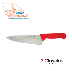 Cuchillo 3 Claveles Cocinero 10.2" (26cm) VE/AM/AZ/RO/BL/NE