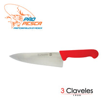 Cargar imagen en el visor de la galería, Cuchillo 3 Claveles Cocinero 8&quot; (20cm) VE/AM/AZ/RO/BL