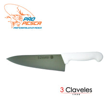 Cargar imagen en el visor de la galería, Cuchillo 3 Claveles Cocinero 8&quot; (20cm) VE/AM/AZ/RO/BL