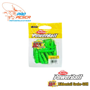 PowerBait® Ribbontail Grubs PBHRG3-GCH (Empaque incluye 15 unidades)