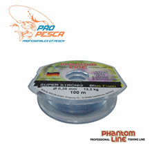 Cargar imagen en el visor de la galería, Rollo Nylon Phantom Line 0.25 - 0.50mm x 100mtrs CELESTE