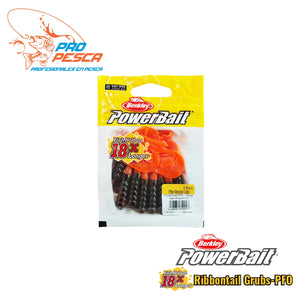 PowerBait® Ribbontail Grubs PBHRG3-PFO (Empaque incluye 15 unidades)