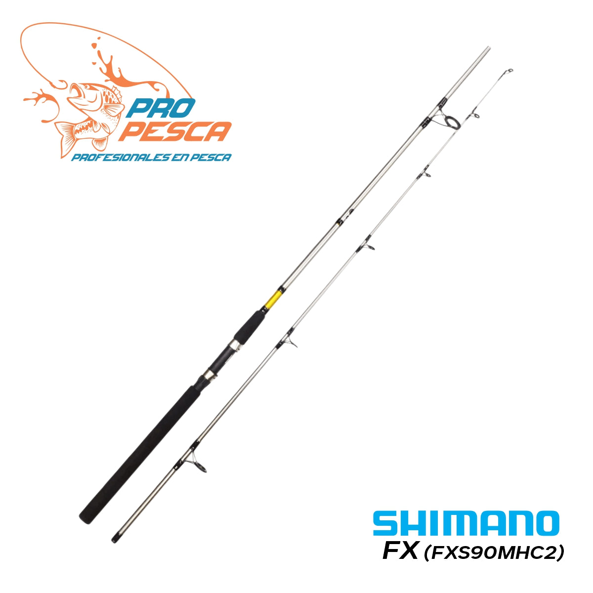 SHIMANO Caña Spinning FX 7'0 MH Fast FXS70MHC2 (2 Tramos) –