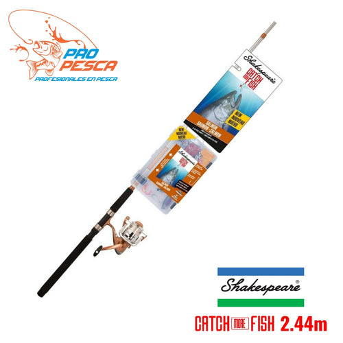 Shakespeare Catch More Fish ™ Salmón Spinning combo 2.44mtrs
