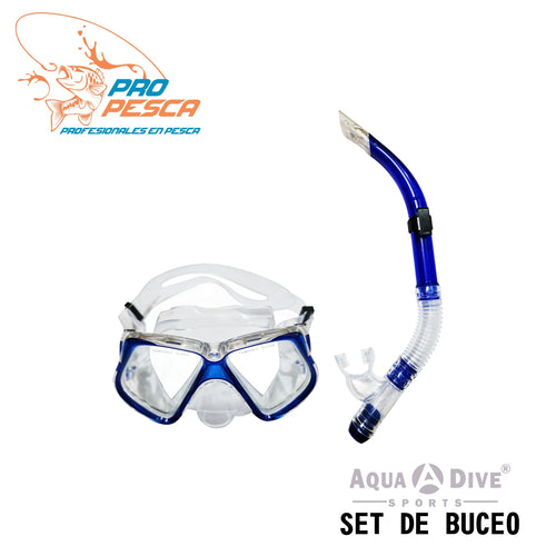 Set de buceo Aqua a Dive Sports azul